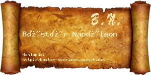Bástár Napóleon névjegykártya